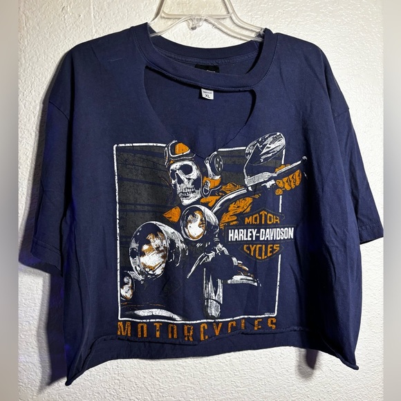 Harley-Davidson woman's  Navy Blue Graphic T-Shirt - Picture 1 of 3